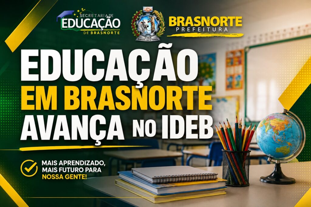 Educação de Brasnorte avança no IDEB e escola municipal alcança nota 6,5