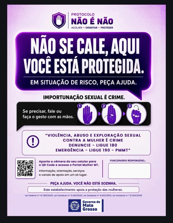 Procon reforça campanha ‘Não é Não’ contra assédio e violência em estabelecimentos de Várzea Grande