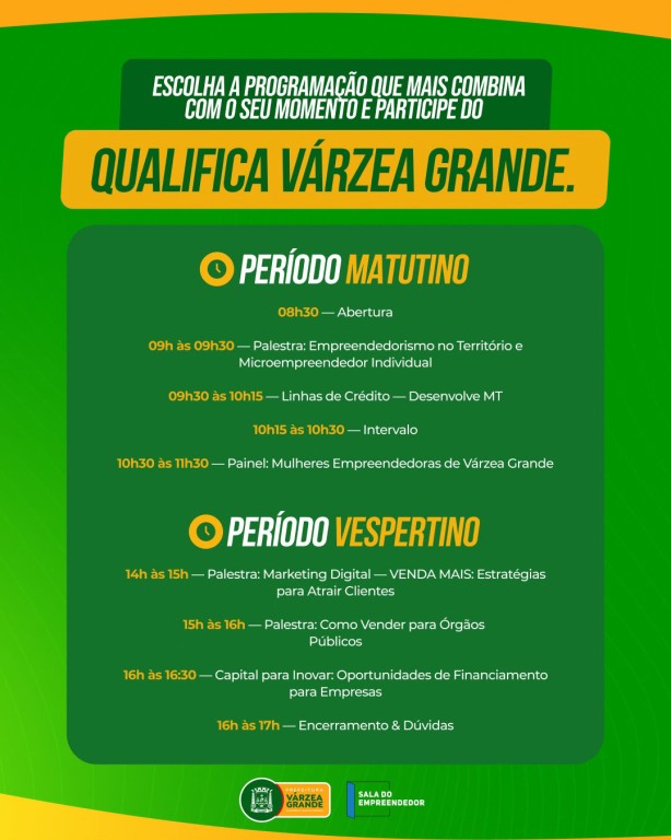 1º Fórum de Empreendedorismo de Várzea Grande reúne capacitação, crédito e oportunidades para pequenos negócios