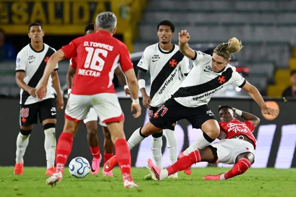 Vasco empata com o Santa Fe-COL na ida das quartas da Sul-Americana