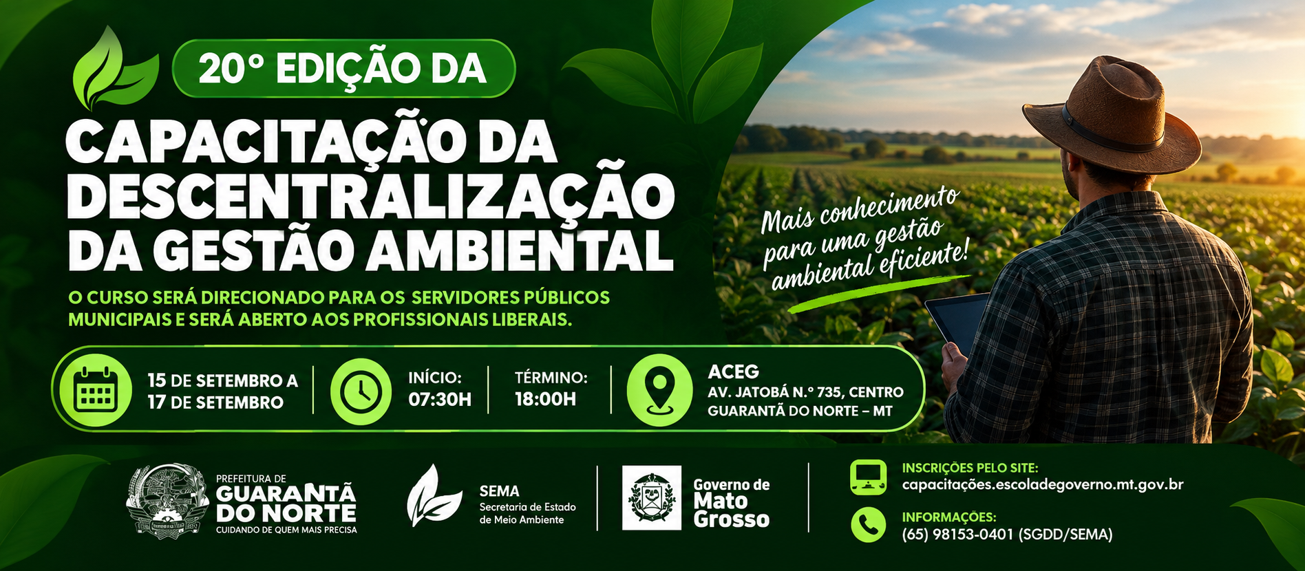Guarantã do Norte recebe 20ª edição de capacitação sobre gestão ambiental descentralizada