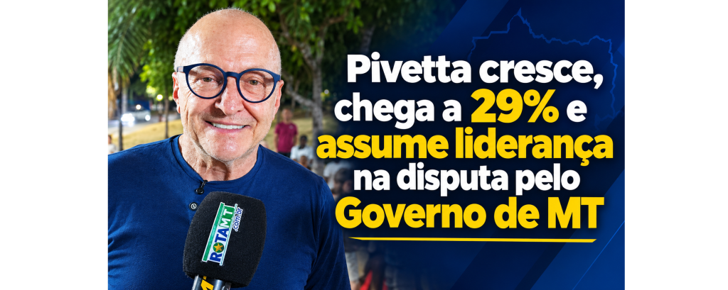 Pivetta cresce, chega a 29% e assume liderança na disputa pelo Governo de MT
