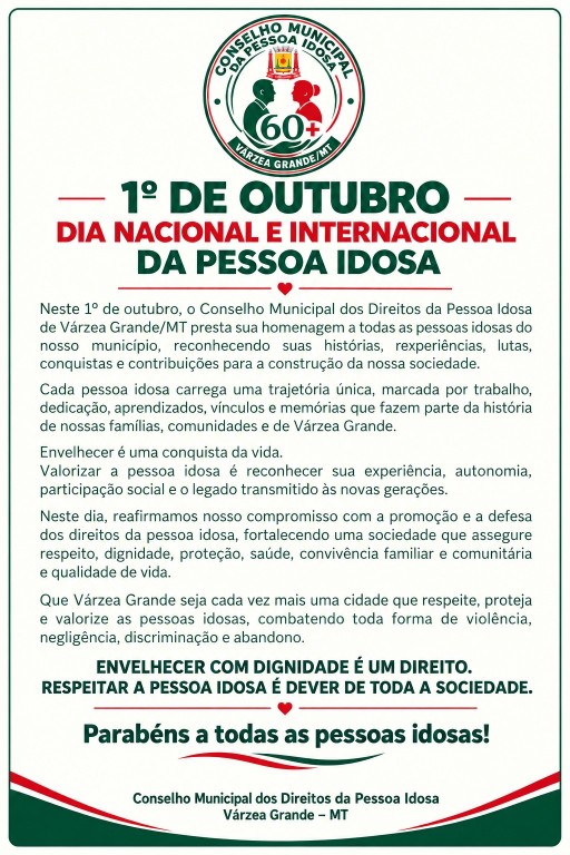Conselho reforça defesa dos direitos da população idosa em Várzea Grande