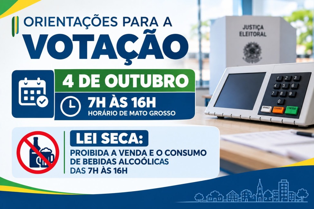 Lei Seca terá horário definido em todo Mato Grosso durante o primeiro turno das eleições
