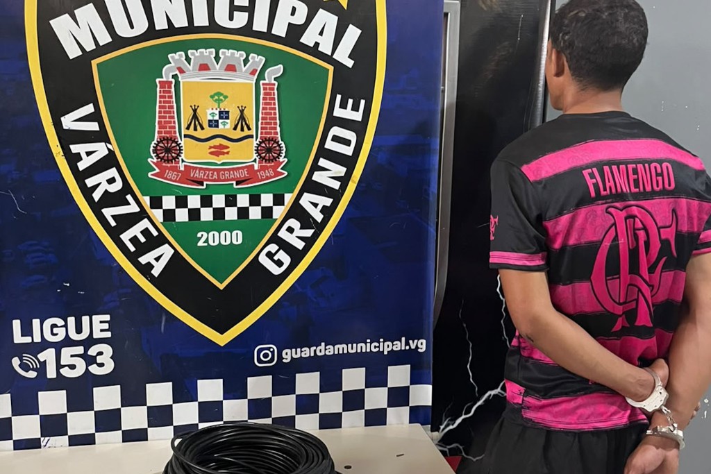 Guarda Municipal flagra jovem com fios furtados de estabelecimento em Várzea Grande