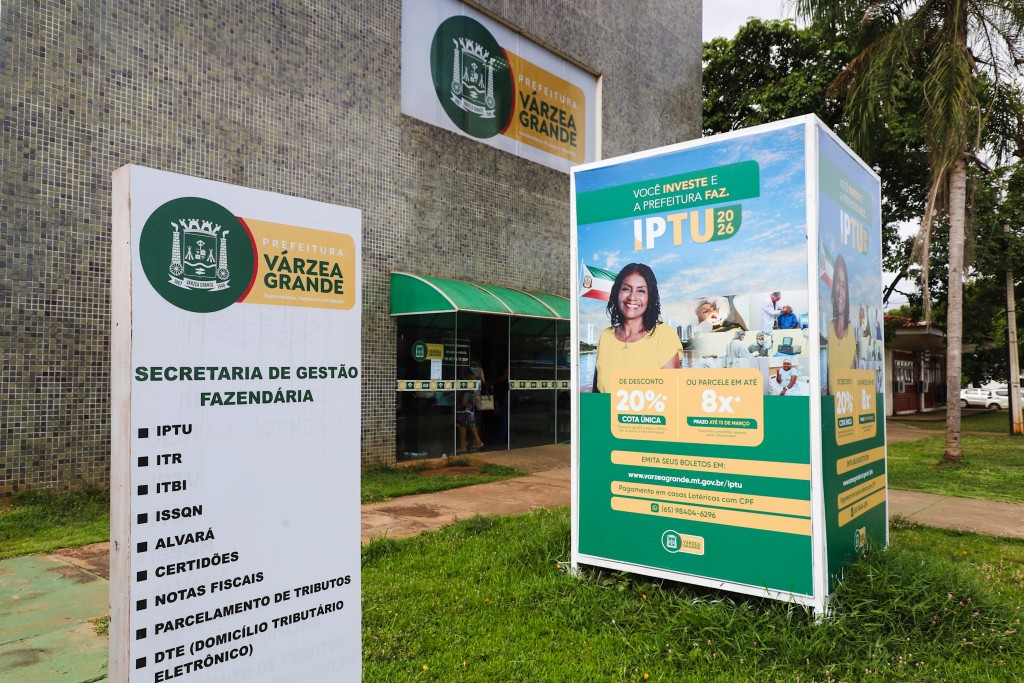 IPTU, Refis e Alvará: Várzea Grande oferece atendimento presencial e digital aos contribuintes