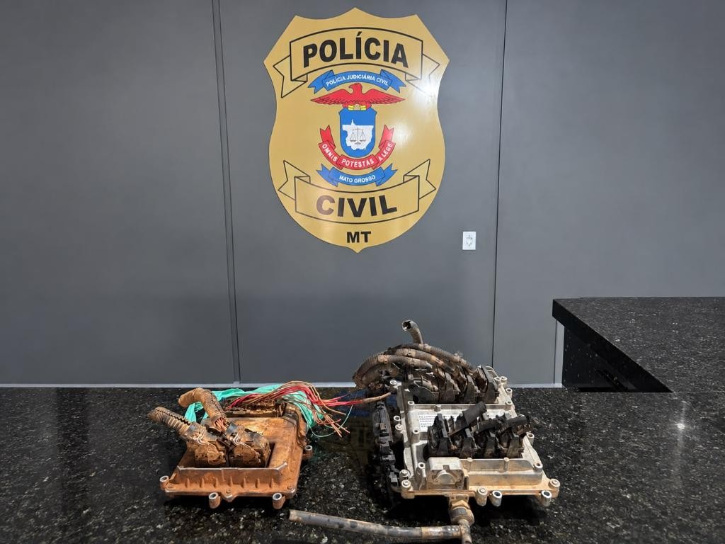 Polícia Civil recupera módulos de caminhões avaliados em R$ 27 mil e prende suspeito em Alto Garças