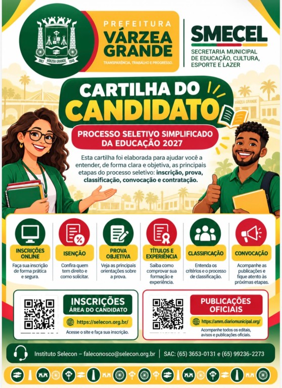 Prefeitura disponibiliza Cartilha do Candidato para orientar participantes do PSS da Educação 2027