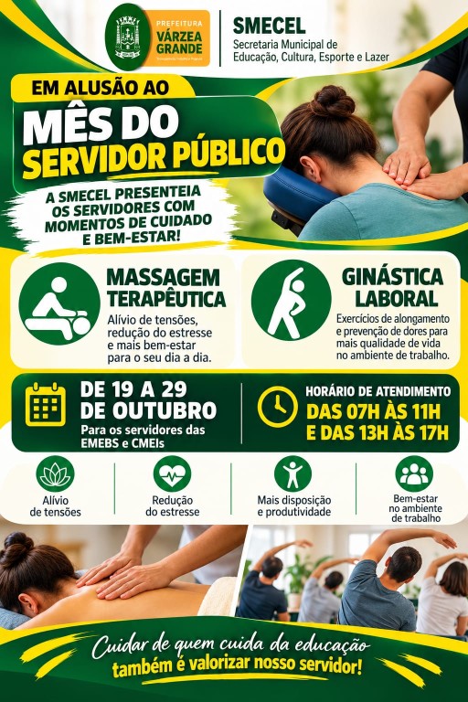 Educação promove ações de cuidado e bem-estar para servidores da rede municipal