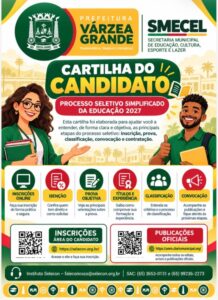 Inscrições para processo seletivo da Educação de Várzea Grande começam nesta terça-feira (20)