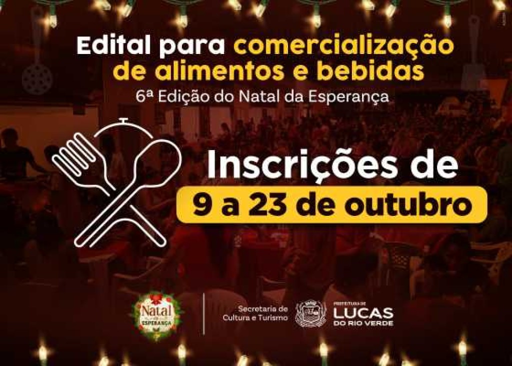 Natal da Esperança 2026: inscrições para comercialização de alimentos e bebidas terminam hoje (23)