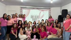 Servidoras da Ordem Pública participam de ação de autocuidado e prevenção no Outubro Rosa